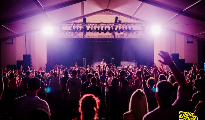 Concert crowd at Old School Square